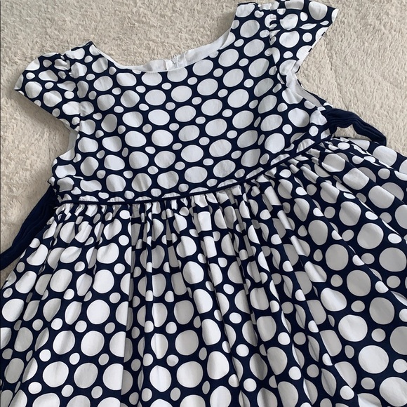 Biscotti Blue & White Dot Dress 10 EUC Ties in back - Picture 14 of 15